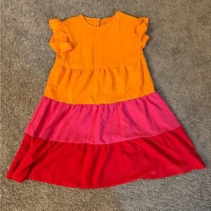 Colorful Tiered Smock Dress